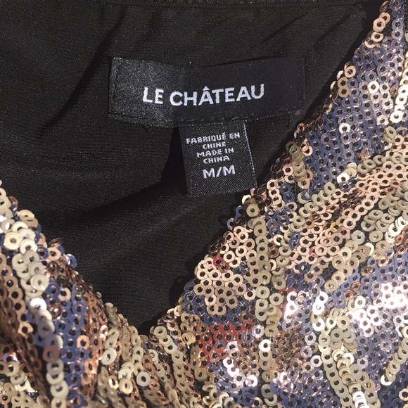 ☀️HP☀️ Le Chateau Gold Sequin Tank - Picture 4 of 5